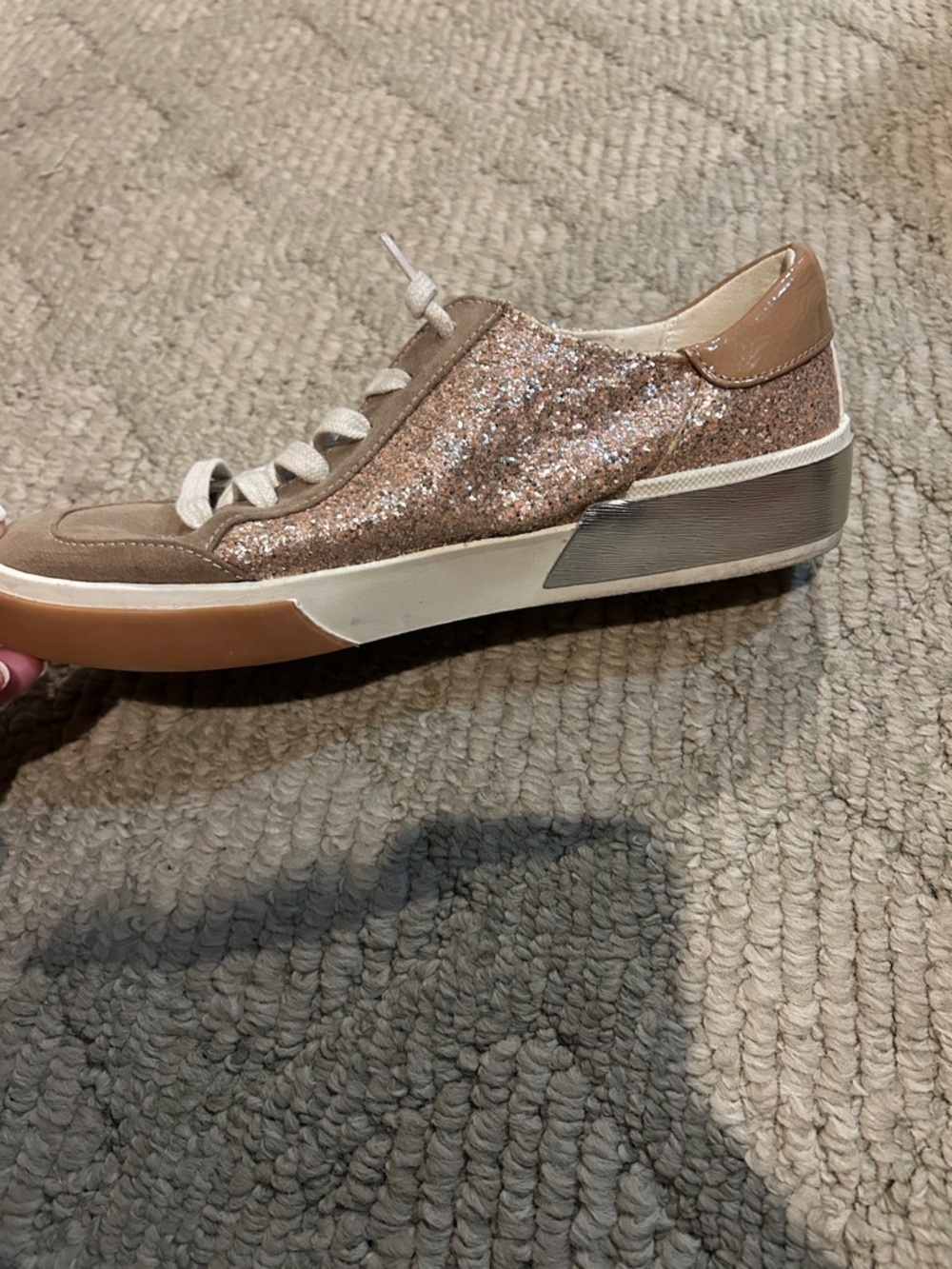 Dolce Vita Women’s Glitter Casual Sneakers - Rose Gold - Picture 8 of 13